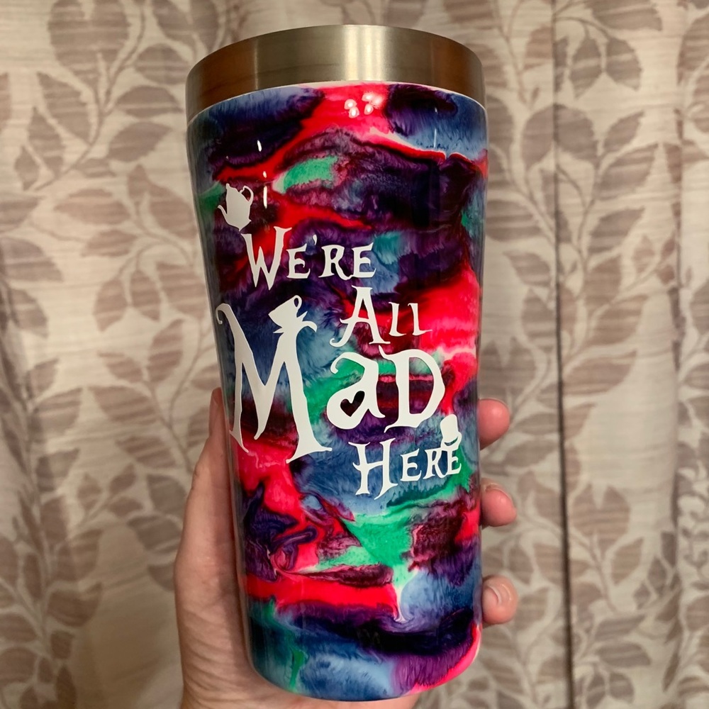 20 oz Alice in Wonderland Custom Epoxy Tumbler